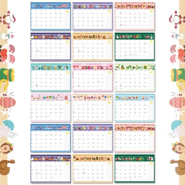 2025 Desk Calendar Doodle - Large 17" x 12", 14 Months Monthly November 2024 - December 2025 - Planning and Organizing Home, School, Office, Desktop, Wall - Thick Paper, Holiday, Vacation - Image 2