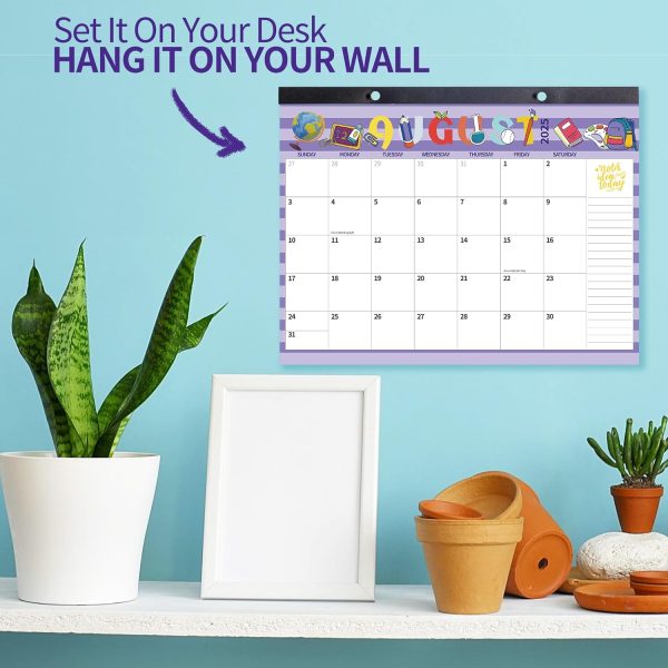 2025 Desk Calendar Doodle - Large 17" x 12", 14 Months Monthly November 2024 - December 2025 - Planning and Organizing Home, School, Office, Desktop, Wall - Thick Paper, Holiday, Vacation - Image 4