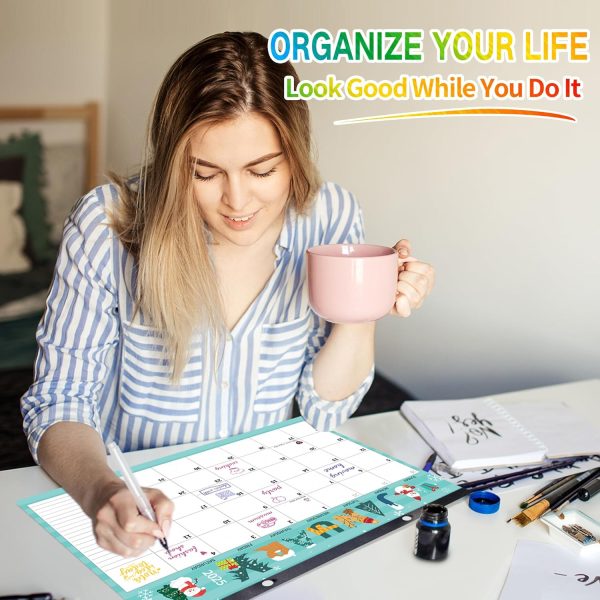 2025 Desk Calendar Doodle - Large 17" x 12", 14 Months Monthly November 2024 - December 2025 - Planning and Organizing Home, School, Office, Desktop, Wall - Thick Paper, Holiday, Vacation - Image 7