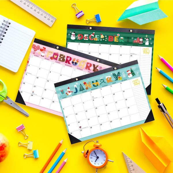 2025 Desk Calendar Doodle - Large 17" x 12", 14 Months Monthly November 2024 - December 2025 - Planning and Organizing Home, School, Office, Desktop, Wall - Thick Paper, Holiday, Vacation - Image 8