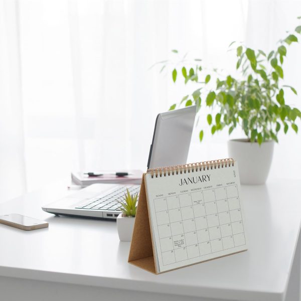 Aesthetic Desk Calendar 2025 - Runs from August 2024 until June 2026 - Beautiful Small 2024-2025 Flip Desktop Calendar for Easy Organizing - Image 4