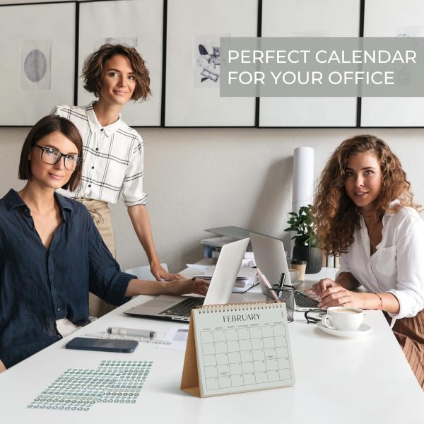 Aesthetic Desk Calendar 2025 - Runs from August 2024 until June 2026 - Beautiful Small 2024-2025 Flip Desktop Calendar for Easy Organizing - Image 6