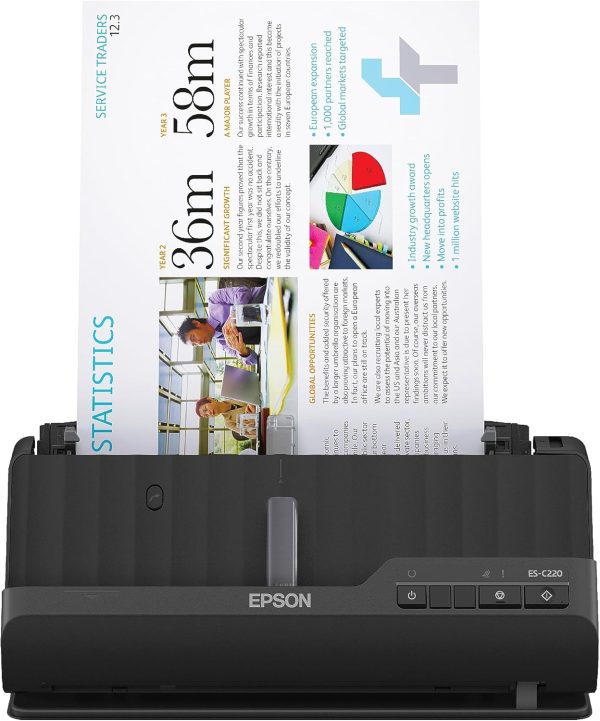 Epson Workforce ES-400 II Color Duplex Desktop Document Scanner for PC and Mac, with Auto Document Feeder (ADF) and Image Adjustment Tools, ES-400 II