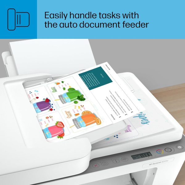HP DeskJet 4255e Wireless All-in-One Color Inkjet Printer, Scanner, Copier, Best-for-Home, 3 Months of Ink Included (588S6A) - Image 11